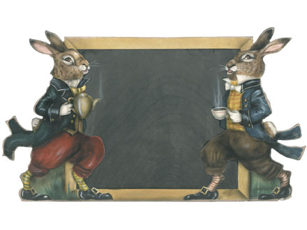 Rabbit Chalkboard - An Easter Decoration & Rabbit Chalkboard Display from Boardwalk Originals from Cottages and Gardens