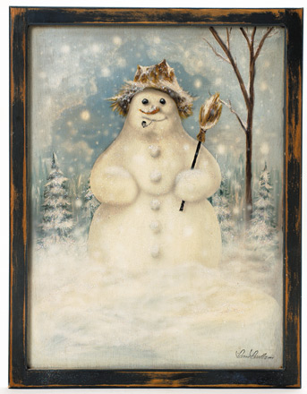 Santa Painting - Framed- A Christmas Decoration & Display from Cottages and Gardens