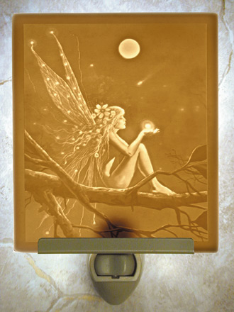Catch A Falling Star Night Light - A  Porcelain Lithophane Night Light from The Porcelain Garden