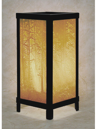 Woodland Sunbeams Luminaire - A Porcelain Lithophane from The Porcelain Garden