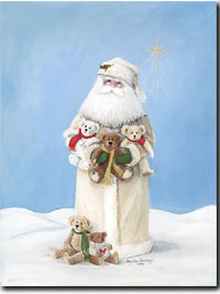 An Arm Full Of Teddies - A Romantic Gicee Print by Mary Kay Crowley