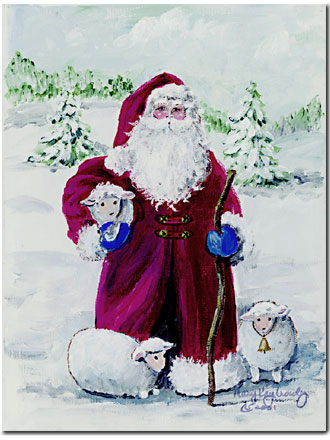 Shepherd Santa - A Romantic Giclee Print by Mary Kay Crowley